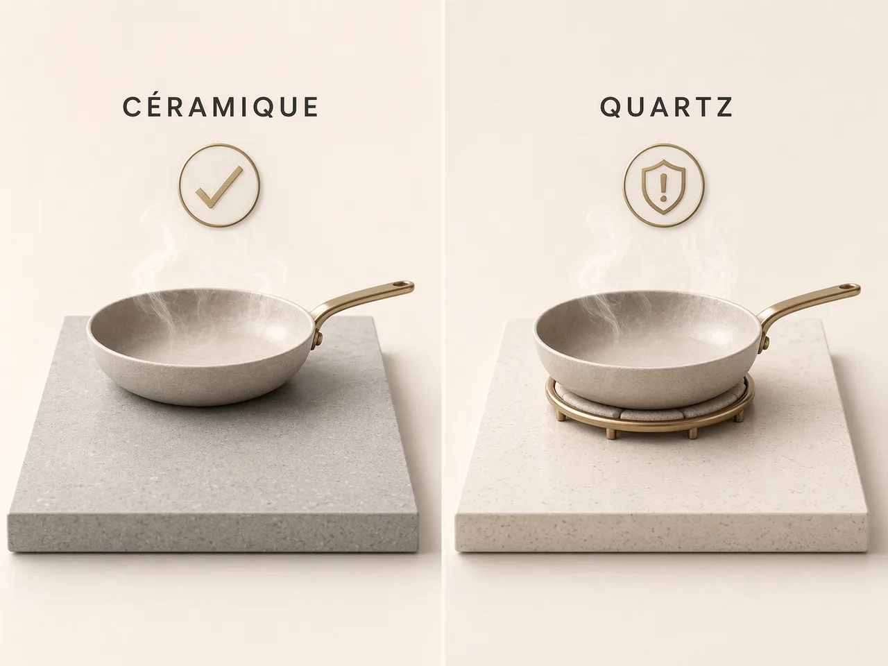Comparatif céramique et quartz face à la chaleur