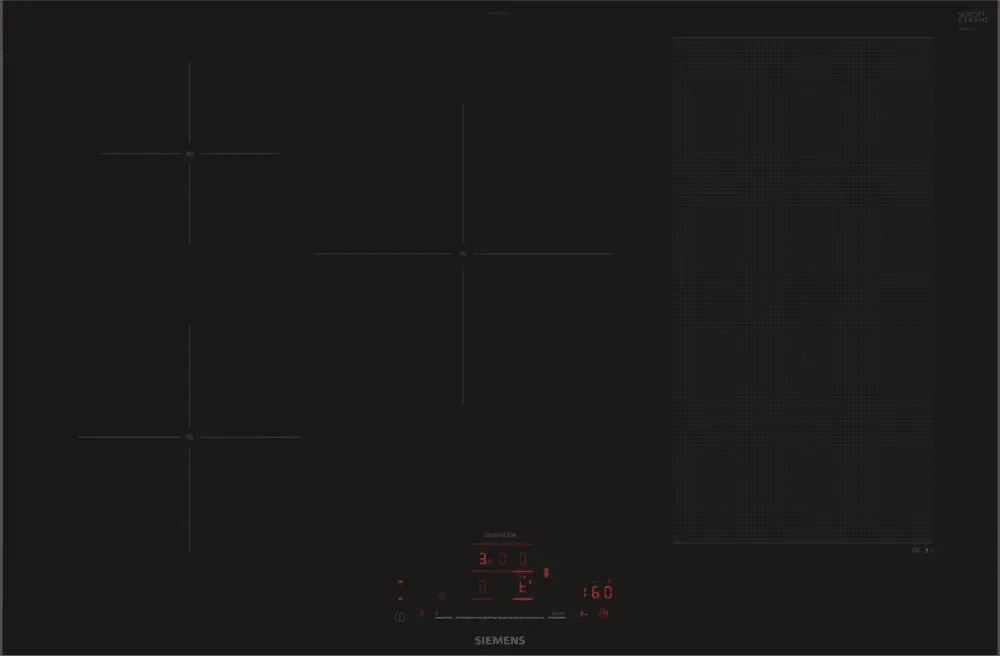 TABLE INDUCTION 80CM 5 ZONES DONT 1 FLEX DUAL SLIDER